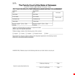 Specific Separation Agreement Template example document template