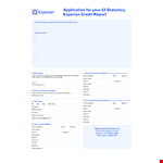 Credit Report Application Form example document template