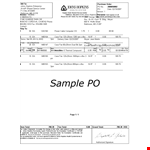 Sample po example document template