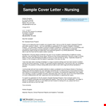 Nursing Job Cover Letter Format example document template 