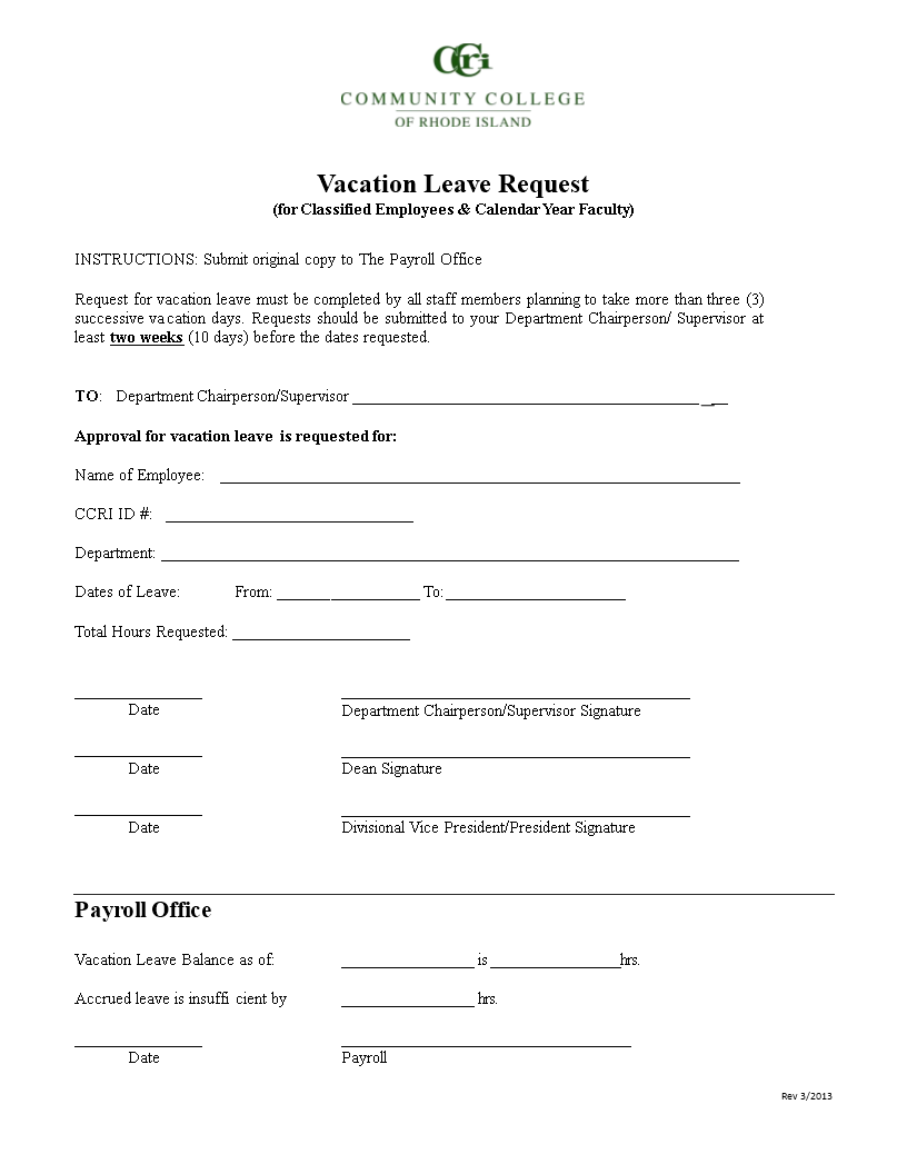 Submit Your Vacation Request Form Easily | Streamline Leave & Payroll