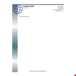 Personal Business Letterhead example document template 