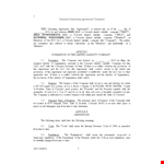 Standard Operating Agreement Template example document template