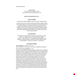 Finance Executive Resume example document template