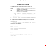 Rescission Agreement example document template