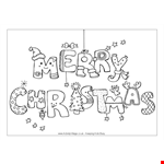 Merry Christmas Coloring Page example document template 