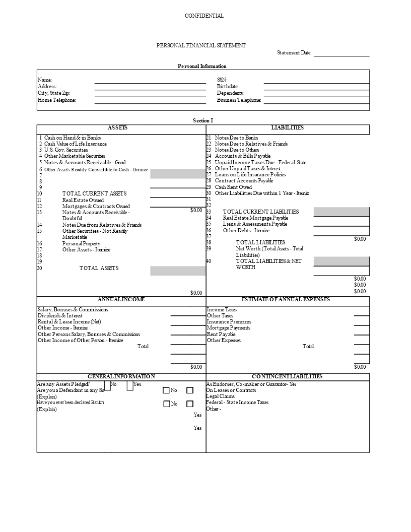 streamline-your-finances-with-our-personal-financial-statement-template