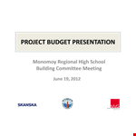 Project Budget Presentation | Total, Share & Project Analysis example document template