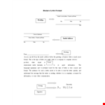 Professional Business Letter | Format, Example & Tips for Writing example document template