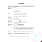 License Agreement Template - Customize your production rights with the licensee and licensor example document template 