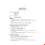 Professional Education example document template