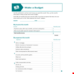 Printable Budget Worksheets example document template