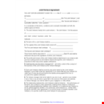 Joint Venture Agreement Sample Template example document template