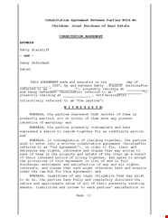 Cohabitation Agreement Template Create A Binding Agreement For 