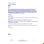 Complaint Letter for Salary Increment - Employment Conditions and Terms example document template