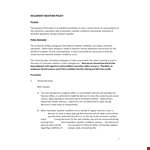 Inclement Weather Policy Template example document template 