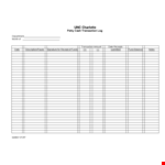 Efficiently Track Petty Cash Transactions with Our Petty Cash Log - Charlotte example document template