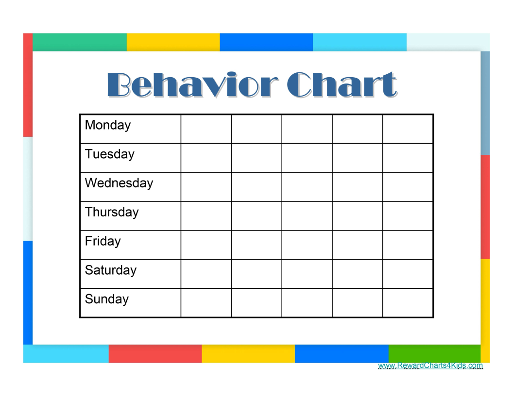 Free Printable Behavior Chart For Kids
