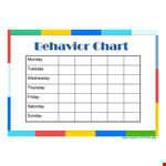 Free Printable Behavior Chart For Kids example document template 