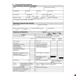 Free Personal Financial Statement Template | Monthly Information for Individuals and Corporations example document template