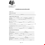 Commercial Real Estate Lease Application Form example document template