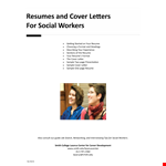 Social Work Application Letter example document template