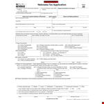 Income Tax Job Application Form - Sales & Income | Nebraska example document template