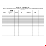 Sample Log Sheet for Hotline - Keep Track of Referrals example document template