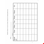 Printable Weekly Behavior Chart Template for Effective Behavior Management example document template