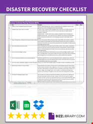 Disaster Recovery And Business Continuity Plan Checklist