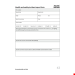 Effective Incident Report Template for Safety and Health Reporting example document template