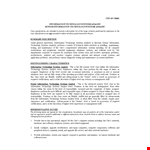 IT System Analyst Job Description - Software, Systems, and Information Technology example document template