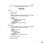 Draft Agenda And Programme Of Work for General Group Conference and Working Delegations example document template