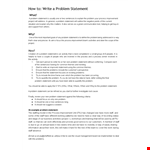 Effective Problem Statement Template - Streamline Your Staff and Process example document template