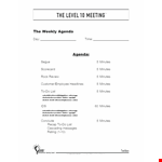 Weekly Meeting Agenda example document template