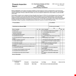 Property Inspection Report - Get Comprehensive Property Information and Exterior Inspection example document template 