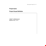 Define Your Project Scope with Our Example Document Template example document template