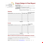 Final Project Budget Report: Managing Project Expenses and Maximizing Returns example document template