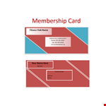 Create Stunning Membership Cards with our Professional Design Template example document template