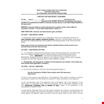 Professional Subcontractor Agreement - Clear Terms & Conditions example document template 