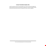 Contract Termination Letter Template – Easily End Your Contract | Johnson example document template 