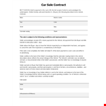 Secure Your Vehicle Purchase with Our Agreement - Payment, Seller, & Buyer Included example document template 