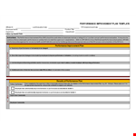 Effective Performance Improvement Plan Template for Employees and Supervisors example document template 