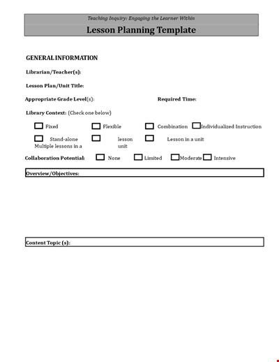 Church Strategic Planner Template