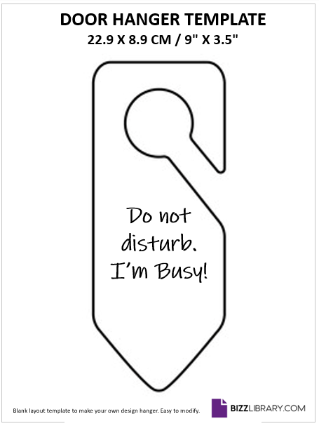 do not disturb door template