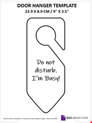 Do Not Disturb Door Hanger Printable