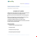 Improve Your Reading Skills with a Comprehension Worksheet example document template 