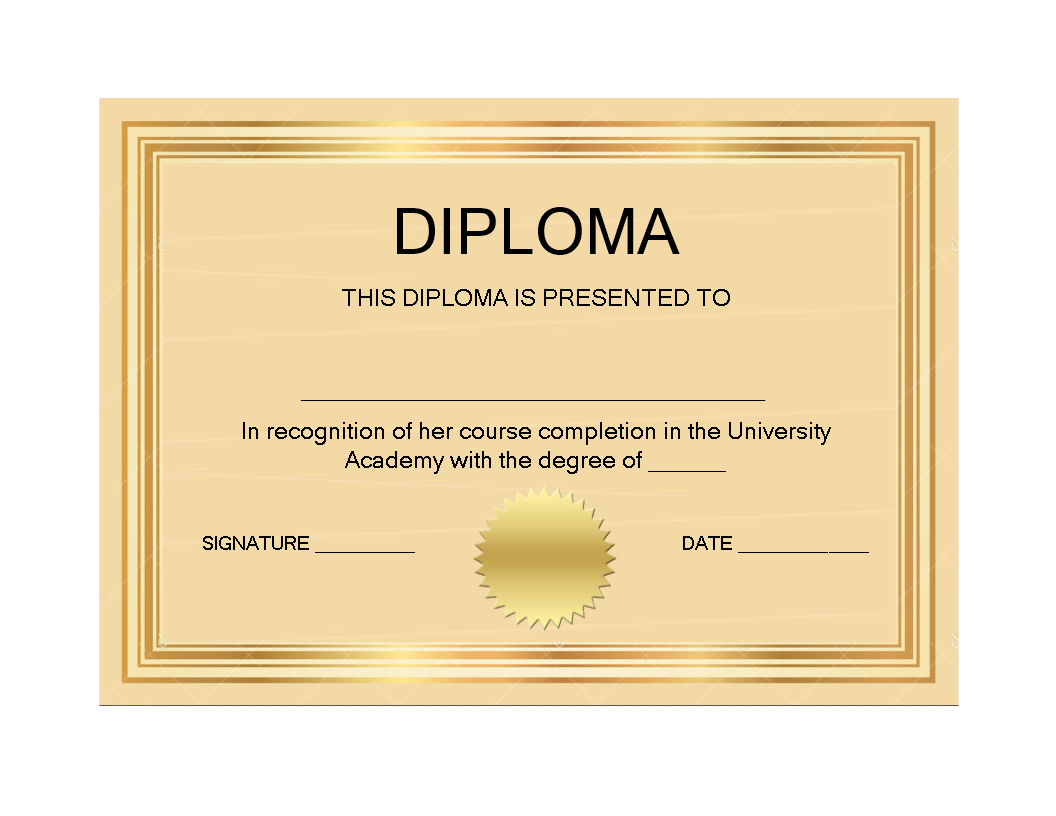 Customize Your Diploma with Our Professional Diploma Template