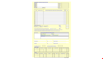 Department Material Requisition Form