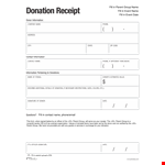 Non Profit Donation Receipt Template example document template